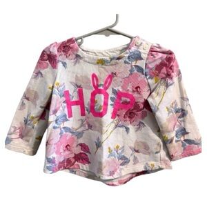 BABY GAP Floral 'HOP' Long-Sleeve Sweater (18-24M)